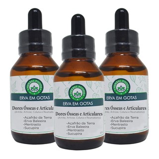 3 Extratos Composto de Açafrão da Terra / Erva Baleeira / Mentrasto / Sucupira 60ml - (Tintura mãe)