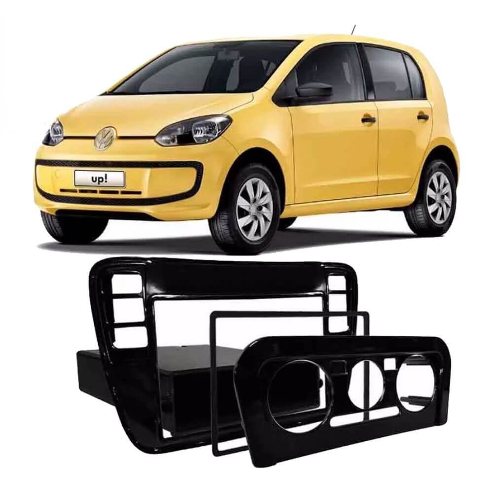 Moldura Painel 1Din e 2Din Vw Up...17 - Black Piano