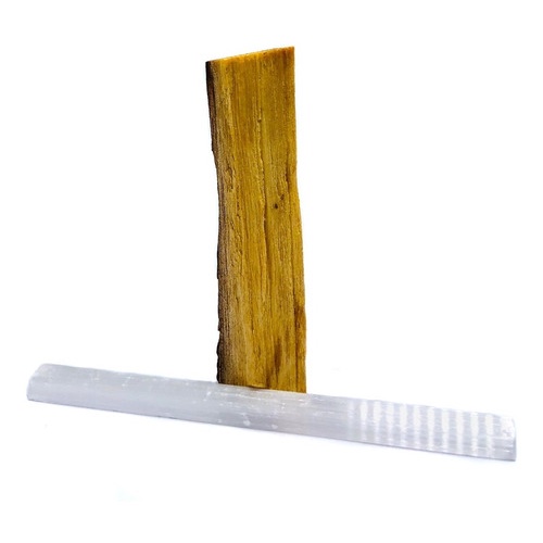 Kit De Limpeza Energética Palo Santo + Bastão De Selenita