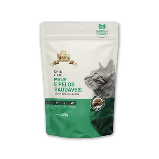 Snacks Hana Skin Care Pele e Pelos Saudáveis para Gatos Adultos 60g