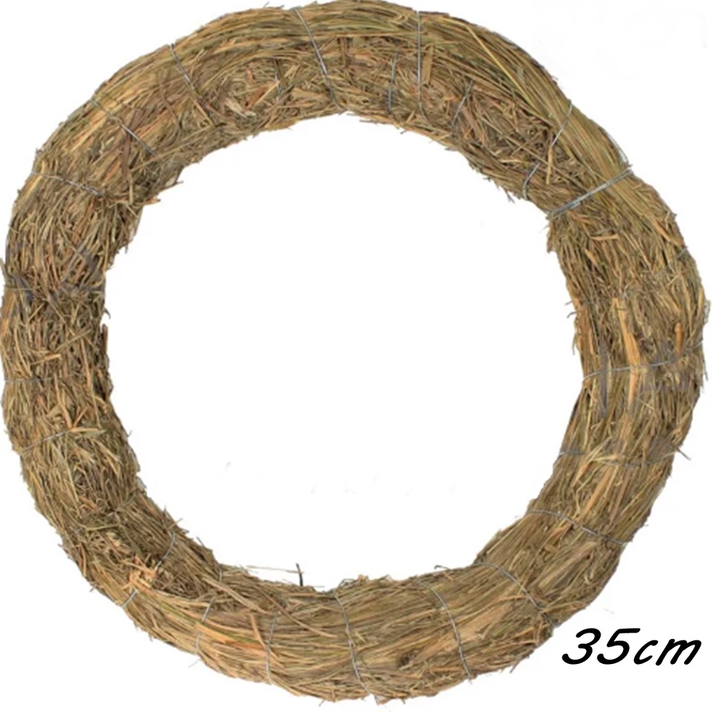10 Aro Guirlanda de Palha Aramada Rustica 35cm Natal Pascoa Decoração em Oferta na Shopee