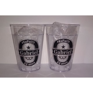 100 Copos Brasileirinhso 190 Ml De Acrilico Personalizado