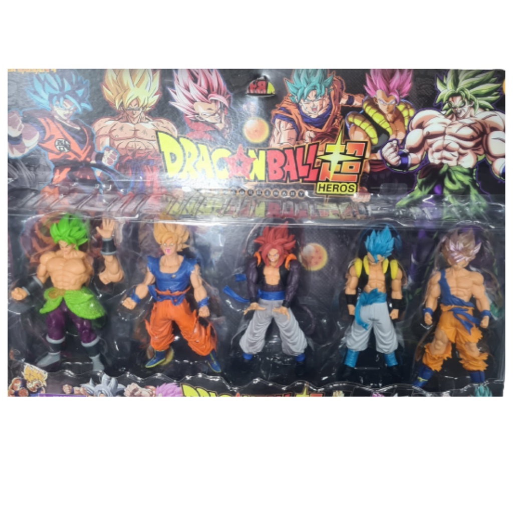 Kit 3 Bonecos Dragon Ball Super Goku Ssj, Goku Black, Goku Ssj
