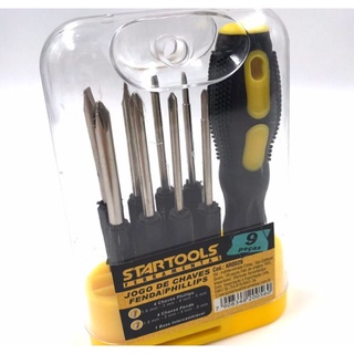 Jogo de Chave de Fenda Philips 9 peças c/ estojo