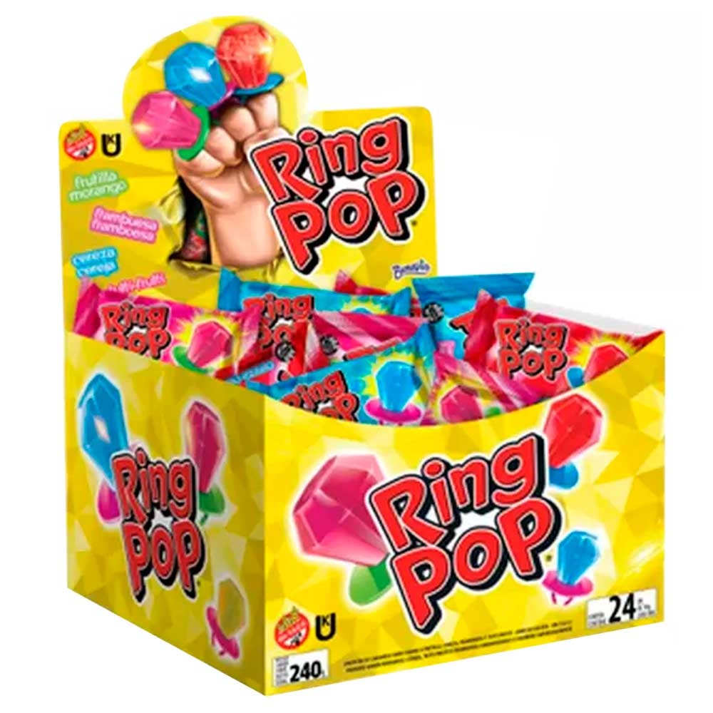 Pirulito Ring Pop Sortido c/24
