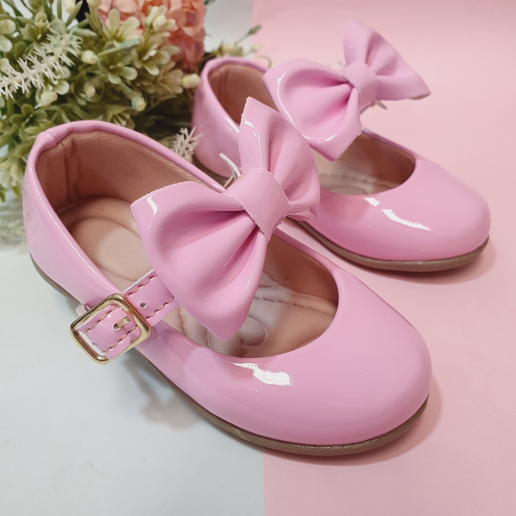 Sapatilha Infantil De Menina Milu Fashion Rosa Com Laço 16 ao 34