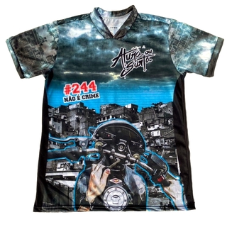 Camisa Camiseta 244 Não é Crime Atura ou Surta Flamengo Quebrada Favela Mandrak Sublimado