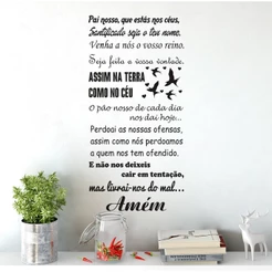 Adesivo Decorativo De Parede Quarto Sala Oração Pai Nosso