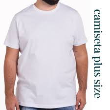 1 Camiseta Branca poliéster Pluz Size perfeita para uso casual ou para sublimação em Oferta na Shopee