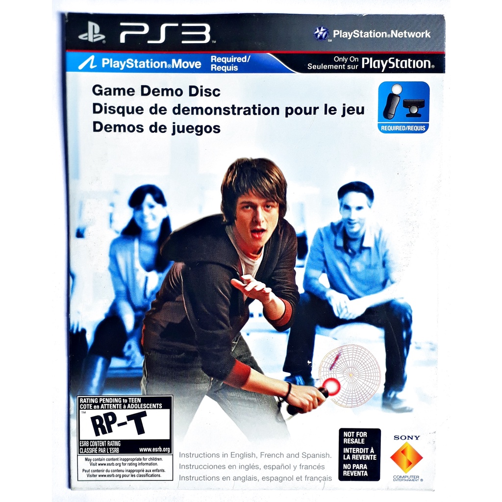 Jogo Playstation Move Game Disc Demo Ps3 Mídia Física Original Case Papel