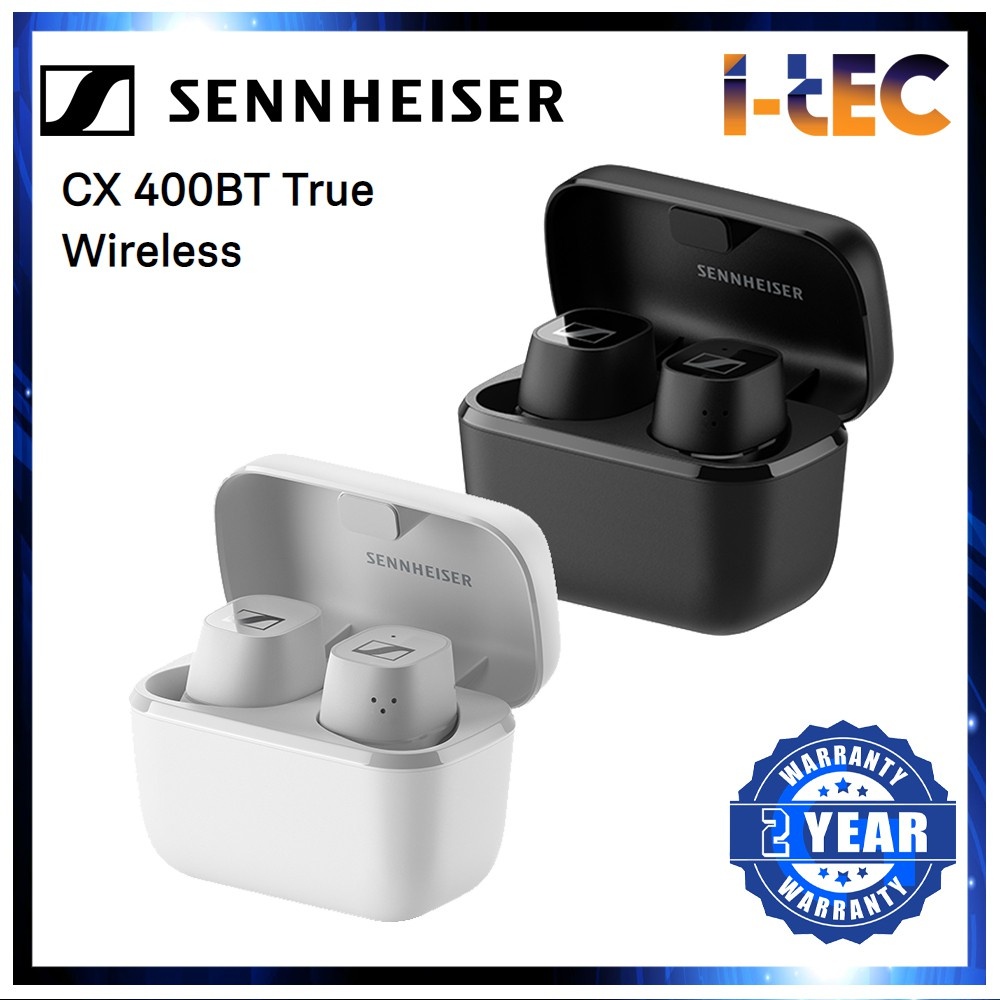 Sennheiser CX 400BT True Wireless Earbuds (Preto/Branco) mini Acessório De Barulho À Prova D'água