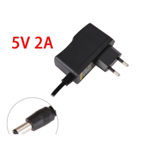 Fonte 5v 2a Preta De Tomada  Com Plug P4 Macho 5.5mm Bivolt 110v / 220v
