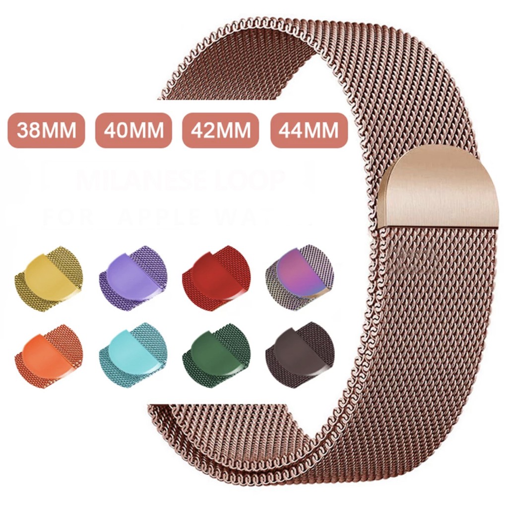 Pulseira Metal Milanesa Aço para Apple Watch Cores 38mm 40mm 42mm 44mm