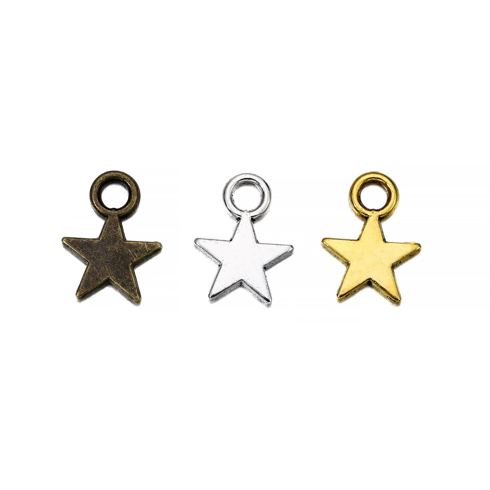 St.kunkka 100pcs/pack Alloy Star Pendant Para Brinco diy