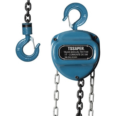 Talha Manual guincho com freio duplo 1 Tonelada 1000kg Com Corrente 5 Metros Tssaper em Oferta na Shopee