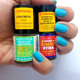 Base Concreto Endurecedor + Fermento Crescimento Unhas Top Beauty em Oferta na Shopee