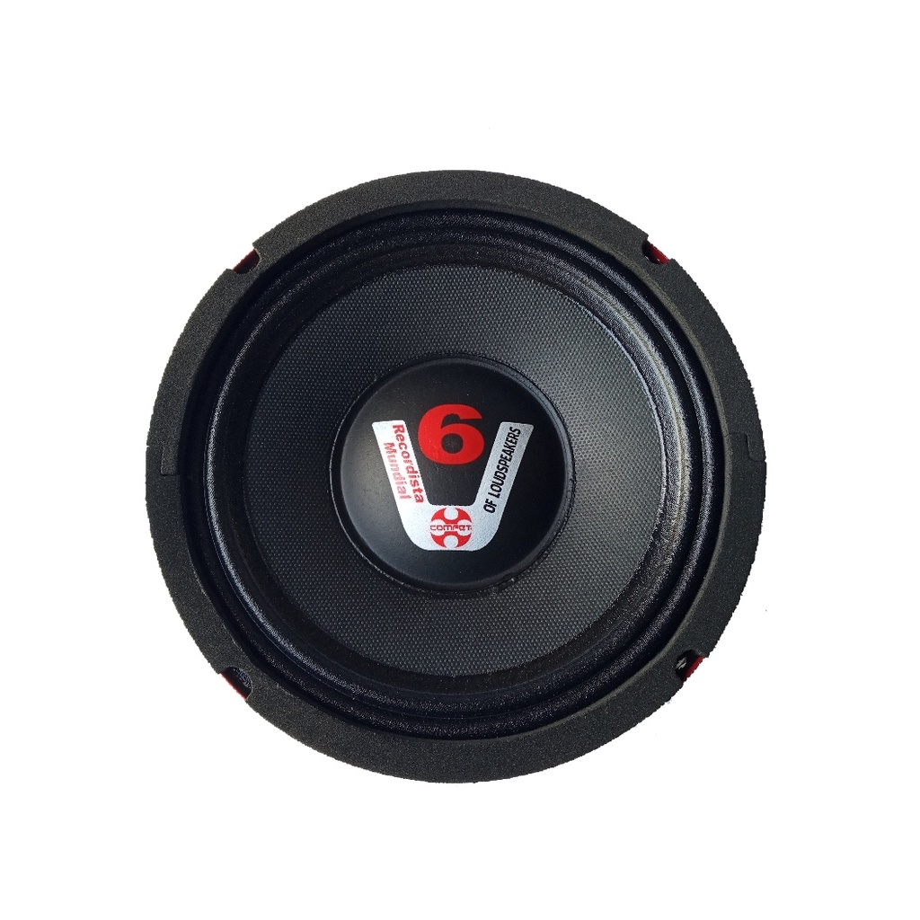 Alto Falante Woofer Vermelho Chapa Compet 8 Polegadas 4-8 ohms 300w Rms Cone Tecido