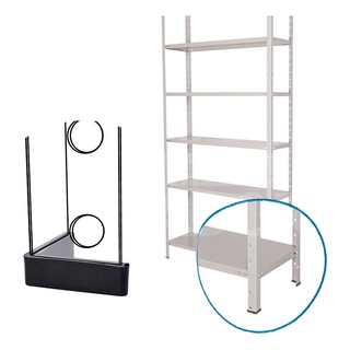 Kit Com 16 Pes Plasticos 4 Cm Estante Aco Armario Metalico