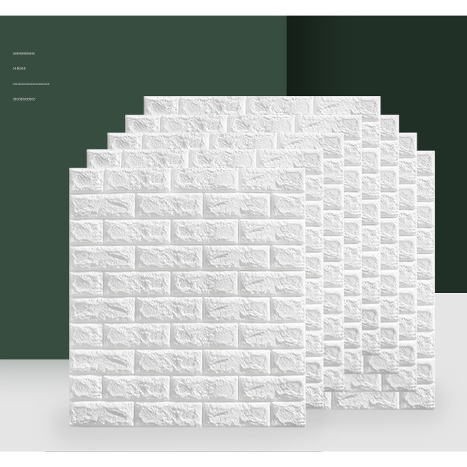 Papel de parede adesivo de decoracão cozinha Placa 3d Espuma Adesiva Parede Tijolinho Branco