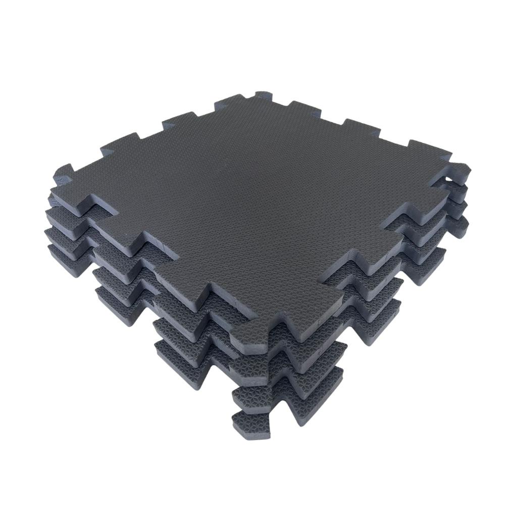 Kit 8 Tatames 50x50 20mm Preto Economico — imagem 2 de 2