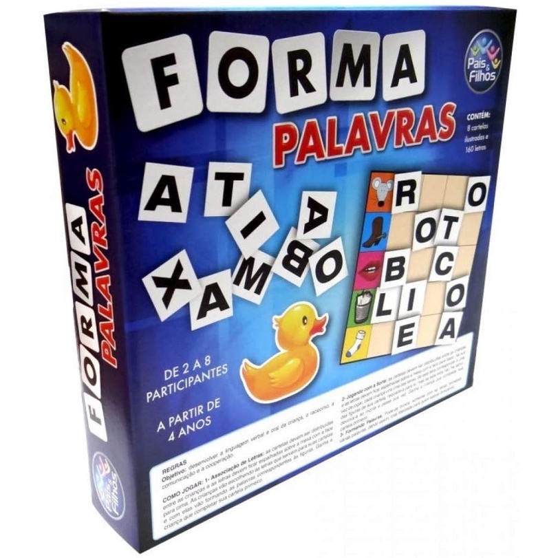 Jogo de Formar Palavras Educativo Alfabetizacao - 168 Pecas — imagem 2 de 2