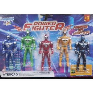 Action figure Kit com 5 Bonecos coloridos power rangers Super Heróis ...