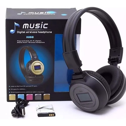 Fone de Ouvido N65 Headfone - Funciona Cartão Memória SD, Rádio FM ...