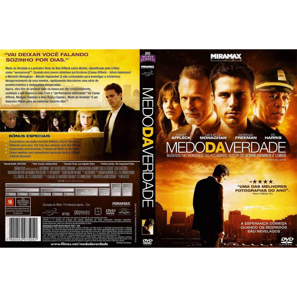Dvd Medo Da Verdade, Casey Affleck, Morgan Freeman, Original