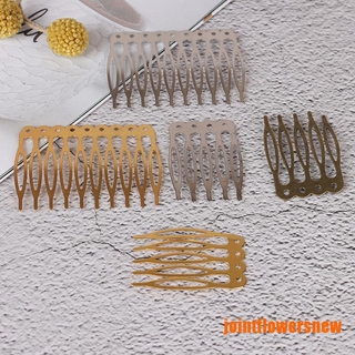 Jfbr 10Pcs 5/10 Dentes Pente De Metal Para Pentear Cabelo Em Forma De Garra Grampos De DIY Suprimentos