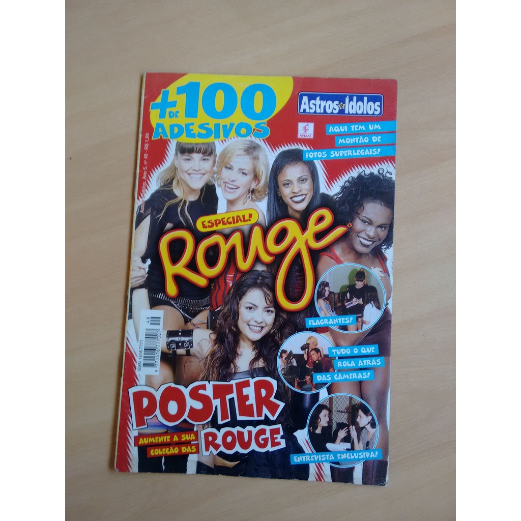 Mini Revista Astros Ídolos 49 Rouge Especial Anos 90 757r