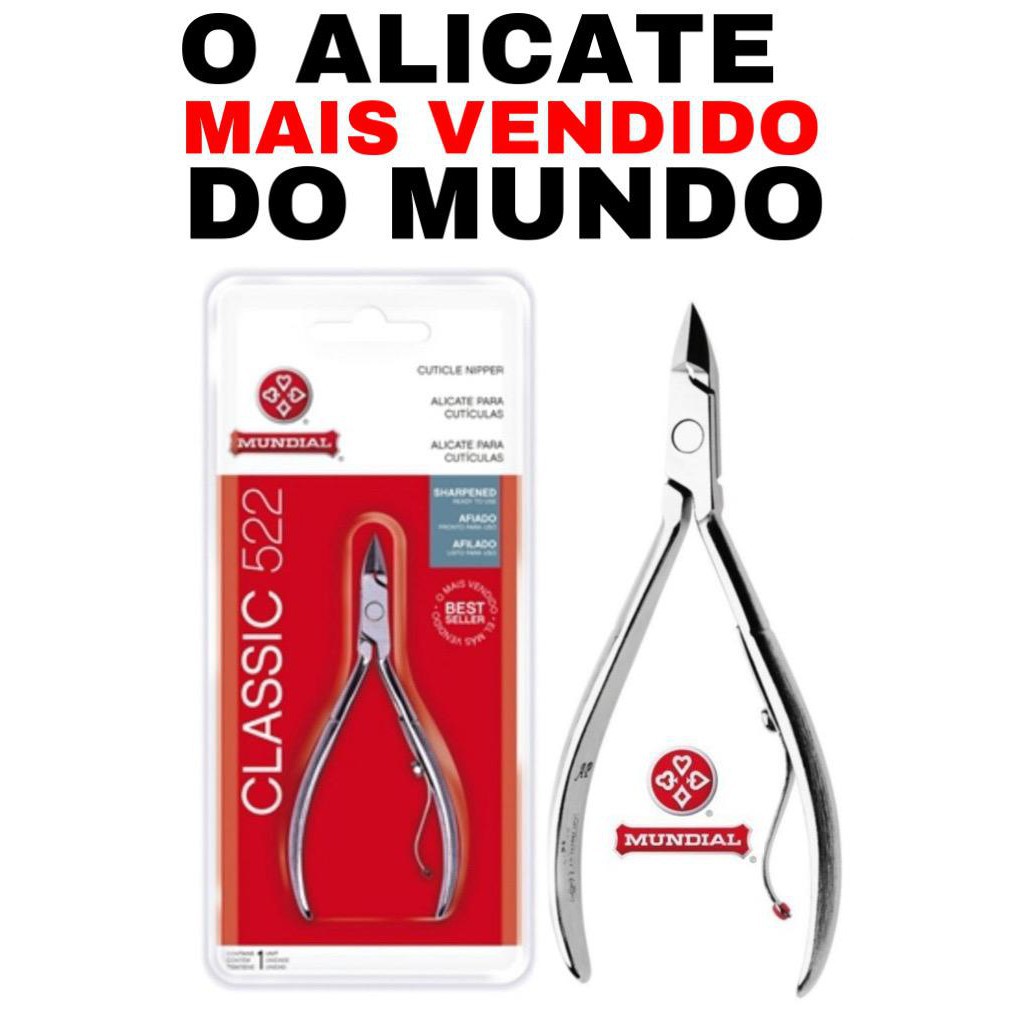 Alicate De Cuticula Profissional 522 Classic Afiado Mundial | Shopee Brasil