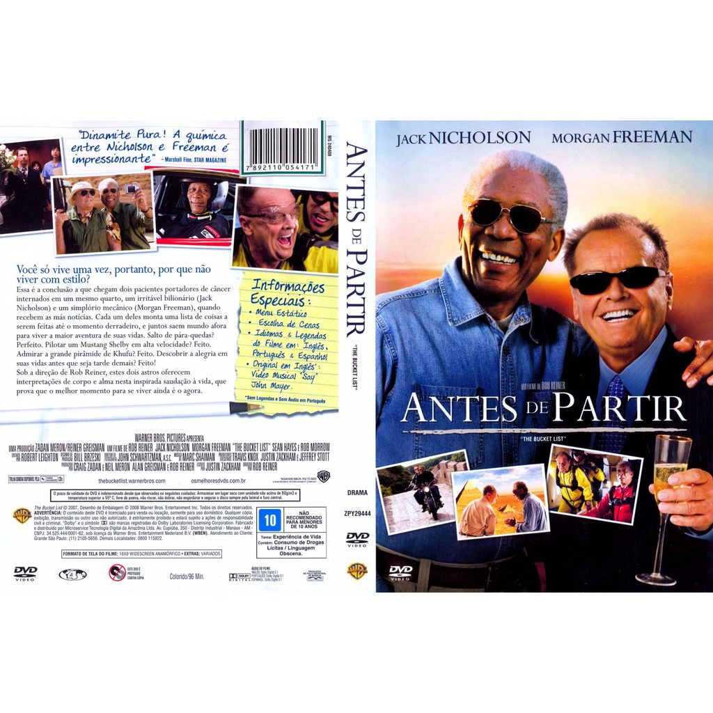 DVD Original Antes de Partir (Morgan Freeman e Jack Nicholson)