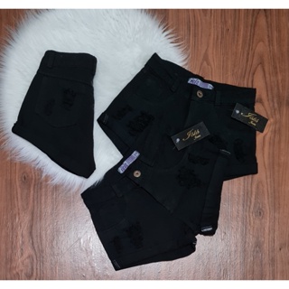 Shorts jeans feminino Preto em Oferta na Shopee