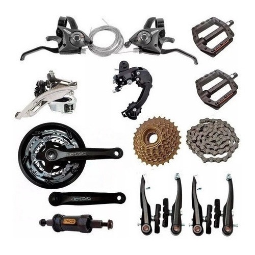 Kit Relaçao Grupo 24v Rapid Fire Bike Cambios Corrente Freio em Oferta na Shopee