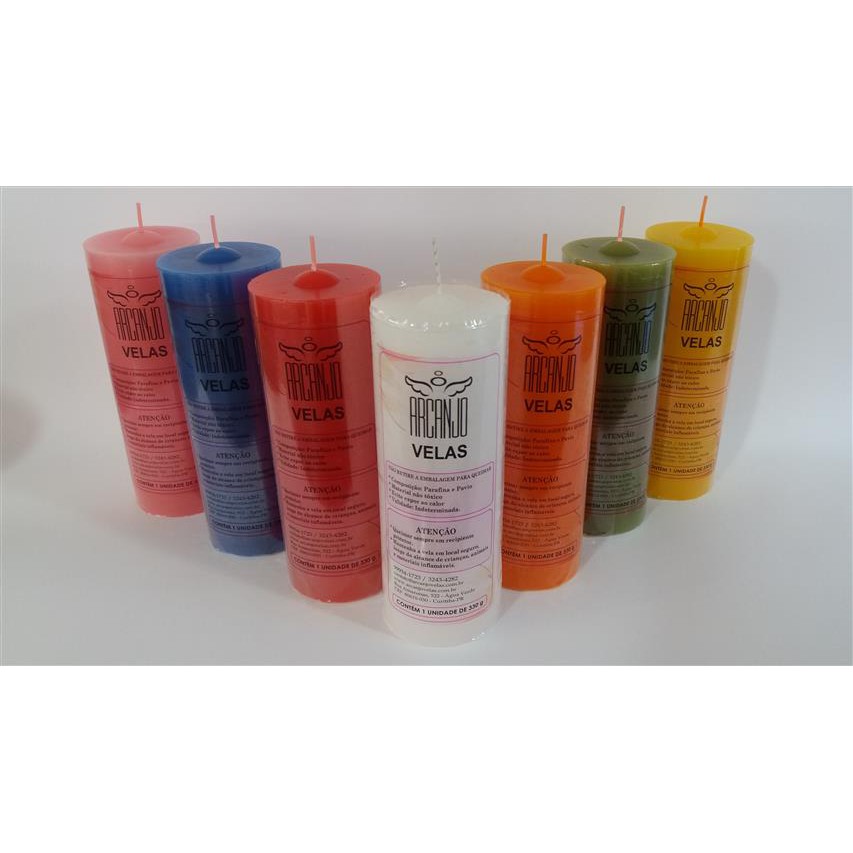 12 velas 7 dias tradicionais 330g - arcanjo velas
