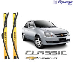 Kit Par 2 Palhetas para Limpador de Parabrisa Dianteiro para GM Corsa Sedan Classic 1995 a 2014