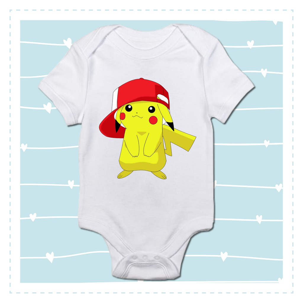 Body Roupa De Bebe Pikachu Pokemon Shopee Brasil