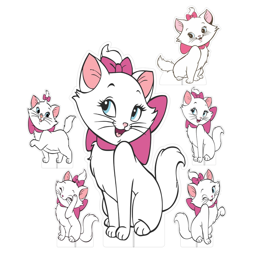 Mini Kit Display Festa Infantil Gata Marie em Oferta na Shopee