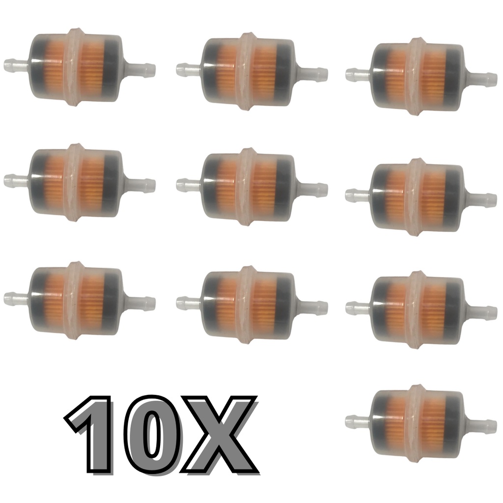 Kit 10 Filtros Combustível Universal motos Carburadas .