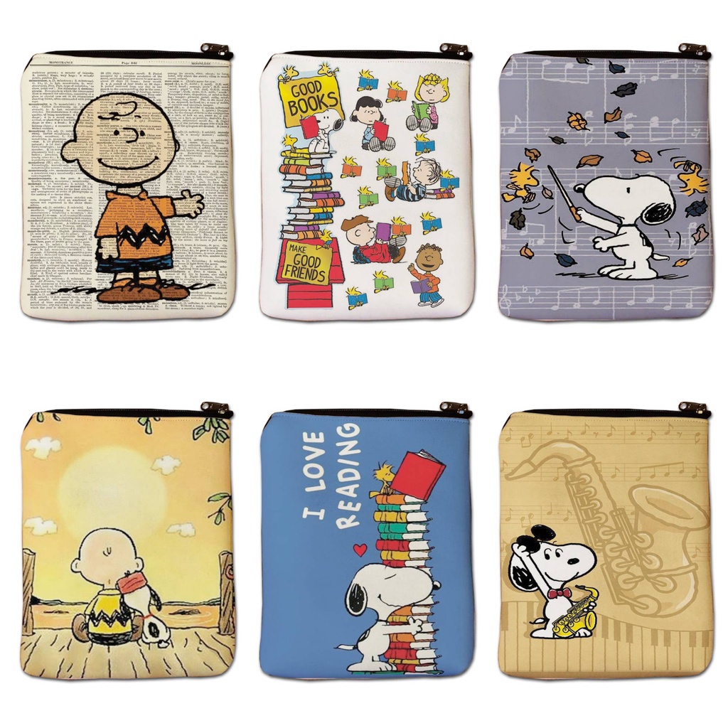 Book Sleeve Porta Livros em Neoprene Linha Snoopy e Charlie Brown 001