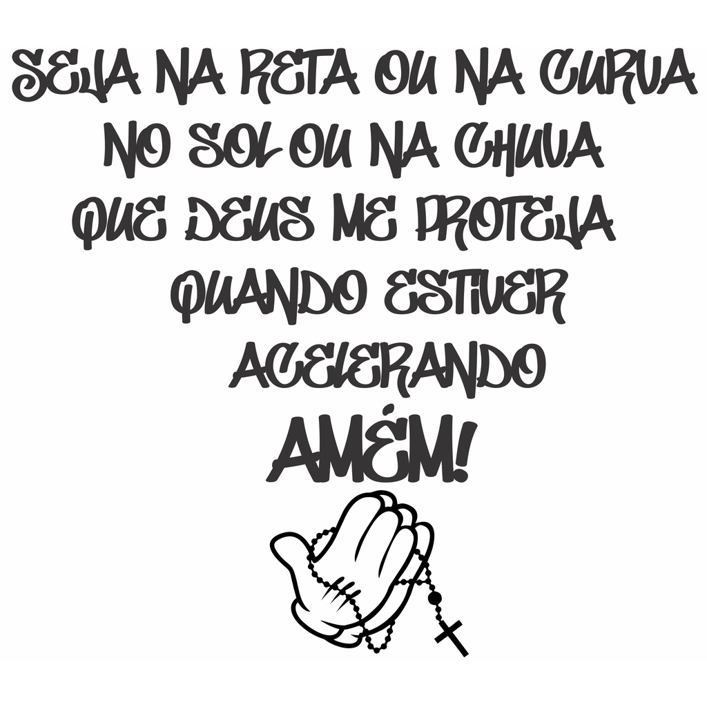 Adesivo Frase Moto Carro Vidro Tanque de Moto