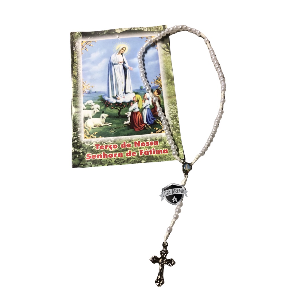 Terço de Nossa Senhora de Fátima com Folheto de Oração