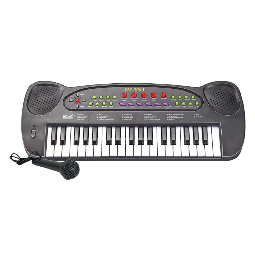 Teclado De Brinquedo Com Microfone Preto Dmt5386 Dmtoys - Hobbies & Collections