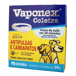 Coleira Vaponex 64cm - Antipulgas e Carrapatos P/ Cães