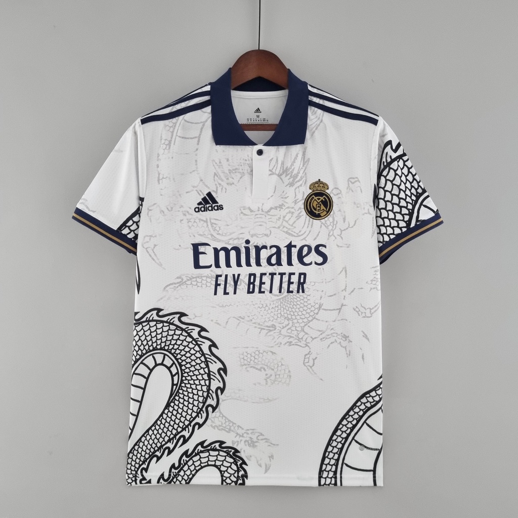 22/23 Camisa De Futebol R-M Chinês Dragão Branco