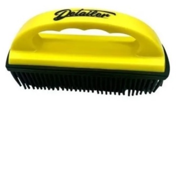 Escova Tira Pelos Silicone Detailer Cachorro Gato Higienização - Amarela
