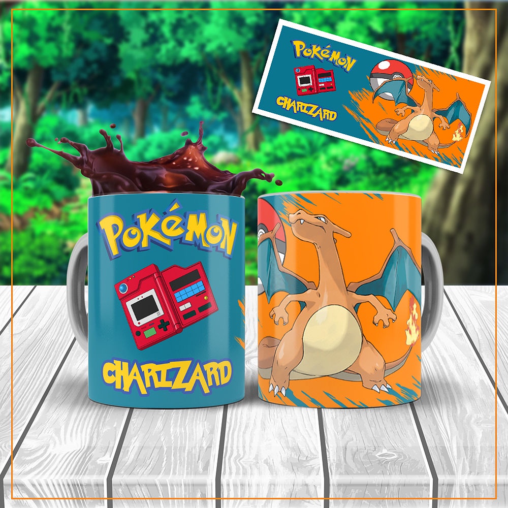 Caneca Pokémon Personalizada de Porcelana CHARIZARD - Envio Imediato