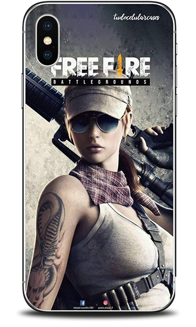 Capa Case Capinha Personalizada Freefire Samsung A8 2018 - Cód. 1083-B013