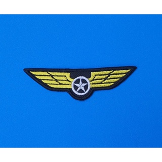 Patch Brevê Piloto de Avião - Bordado 3cm x 10cm em Oferta na Shopee
