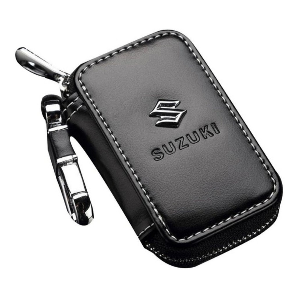 Capa chave luxo couro Suzuki Vitara Jimny S-cross Sierra chaveiro com zíper para proteger sua Chave